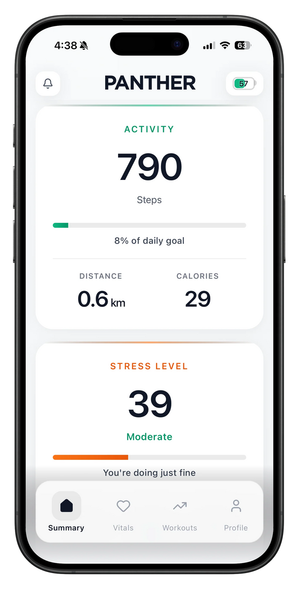 App screen center